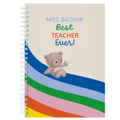 Personalised Hugs Thank You Teacher Notebook - Best Teacher Ever
