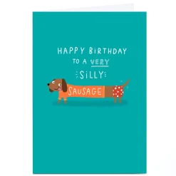 Personalised Jess Moorhouse Birthday Card - Silly Sausage
