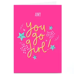 Personalised Jess Moorhouse Card - You Go Girl
