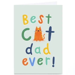 Personalised Jess Moorhouse Father's Day Card - Cat Dad