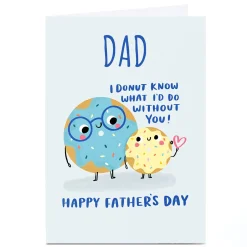 Personalised Jess Moorhouse Father's Day Card - Donut