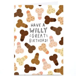 Personalised Jess Moorhouse Card - Willy Great Birthday