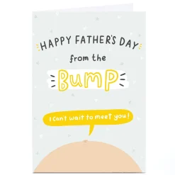 Personalised Jess Moorhouse Fathers Day Card - From the Bump