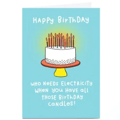 Personalised Jess Moorhouse Birthday Card - Birthday Candles