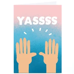 Personalised Jolly Awesome Card - Yassss!