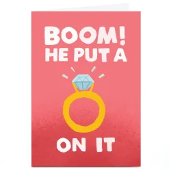 Personalised Jolly Awesome Engagement Card - BOOM!