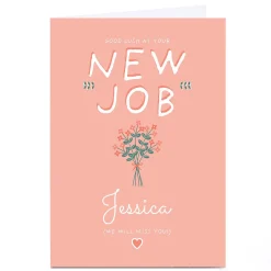 Personalised Juniper & Rose Studio New Job Card - Good Luck