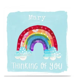 Personalised Kerry Spurling Thinking Of You Card - Rainbow