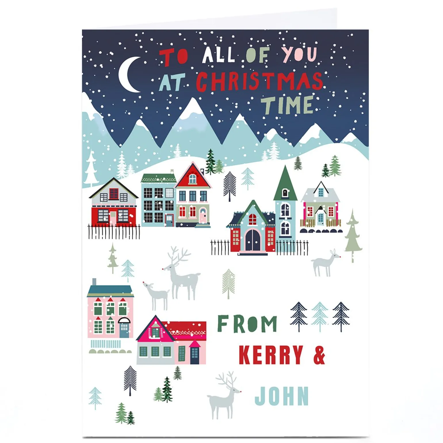 Personalised Kerry Spurling Christmas Card - All Of You