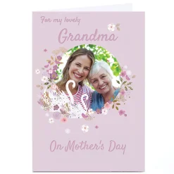 Personalised Kerry Spurling Mother's Day Photo Card - Swans, Grandma