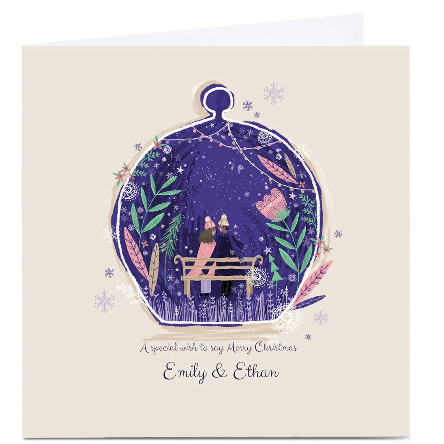 Personalised Kerry Spurling Christmas Card - Couple