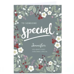 Personalised Kerry Spurling Christmas Card - To Someone Special