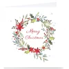 Personalised Kerry Spurling Christmas Card - Classic Wreath
