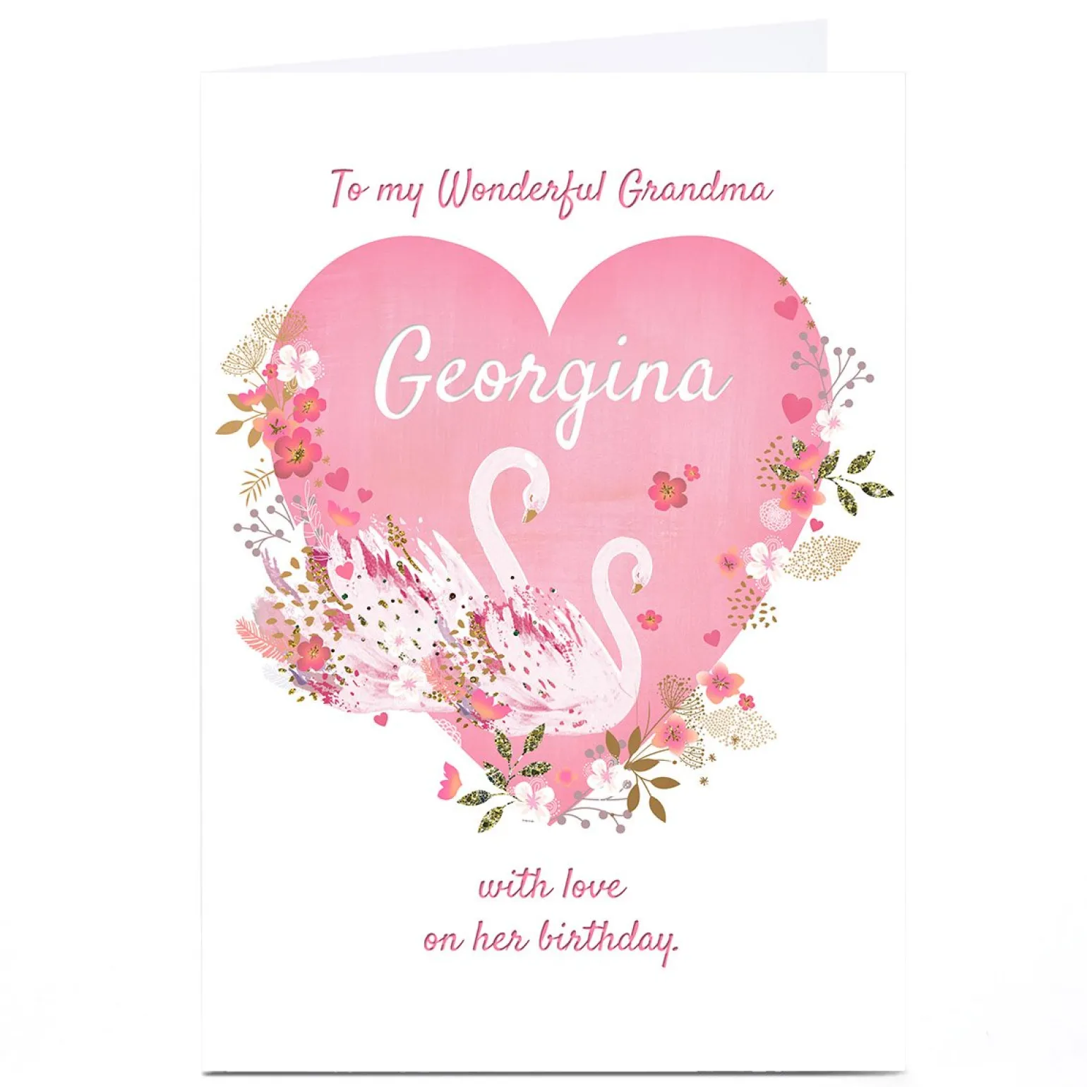 Personalised Kerry Spurling Birthday Card - With Love, Grandma