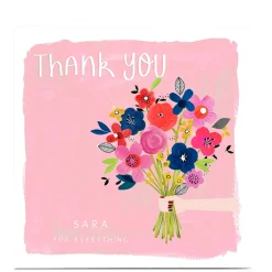 Personalised Kerry Spurling Thinking Of You Card - Flowers