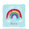 Personalised Kerry Spurling Thank You Card - Rainbow