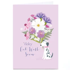 Personalised Klara Hawkins Get Well Soon Card - Flowers