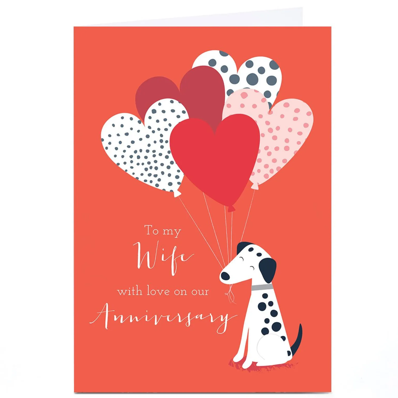Personalised Klara Hawkins Card - Heart Baloons