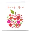 Personalised Klara Hawkins Thank You Card - Floral Apple
