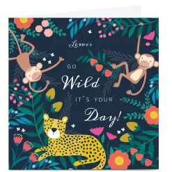 Personalised Klara Hawkins Card - Go Wild, It's Your Day!