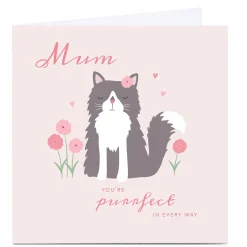 Personalised Klara Hawkins Mother's Day Card - Cat