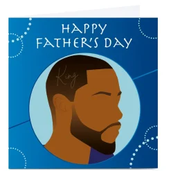 Personalised Leanne Creative Father's Day Card - Blue Side Profile