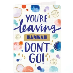 Personalised Leaving Card - Don't Go!
