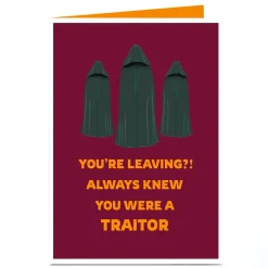 Personalised Leaving Card - Always Knew You Were a Traitor