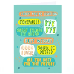 Personalised Leaving Card - Farewell Quotes