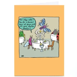 Personalised Lee Fearnley Card - Moth and Flame