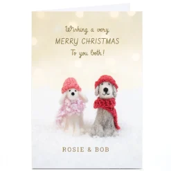 Personalised Lemon & Sugar Christmas Card - Christmas Dogs