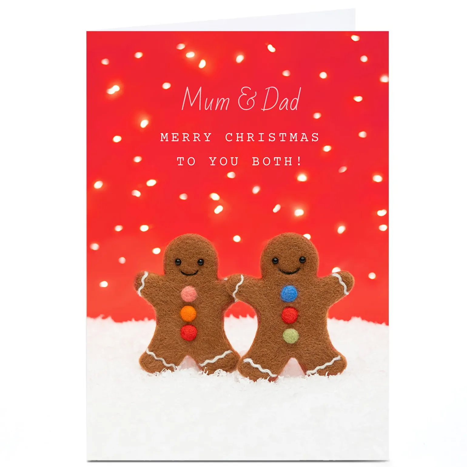 Personalised Lemon & Sugar Christmas Card - Gingerbread