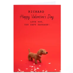 Personalised Lemon & Sugar Valentine's Day Card - Dog