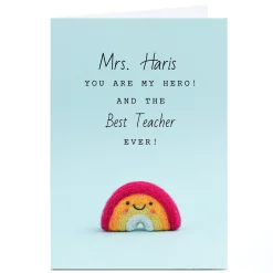Personalised Lemon and Sugar Card - Best Teacher Rainbow