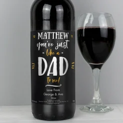 Personalised Like a Dad Shiraz Wine