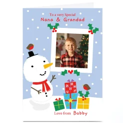 Personalised Lindsay Loves To Draw Christmas Card - Special Nana & Grandad