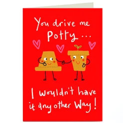 Personalised Lindsay Loves To Draw Valentine's Day Card - Potty