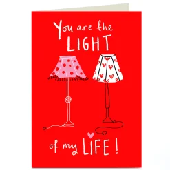 Personalised Lindsay Loves To Draw Valentine's Day Card - Light of my Life