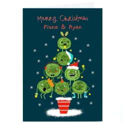 Personalised Lindsay Loves To Draw Christmas Card - Sprout Tree