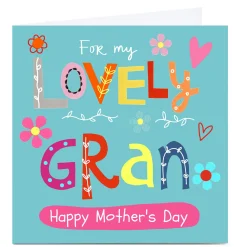 Personalised Lindsay Loves To Draw Card - Lovely Gran