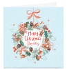 Personalised Lindsay Loves To Draw Christmas Card - Wreath