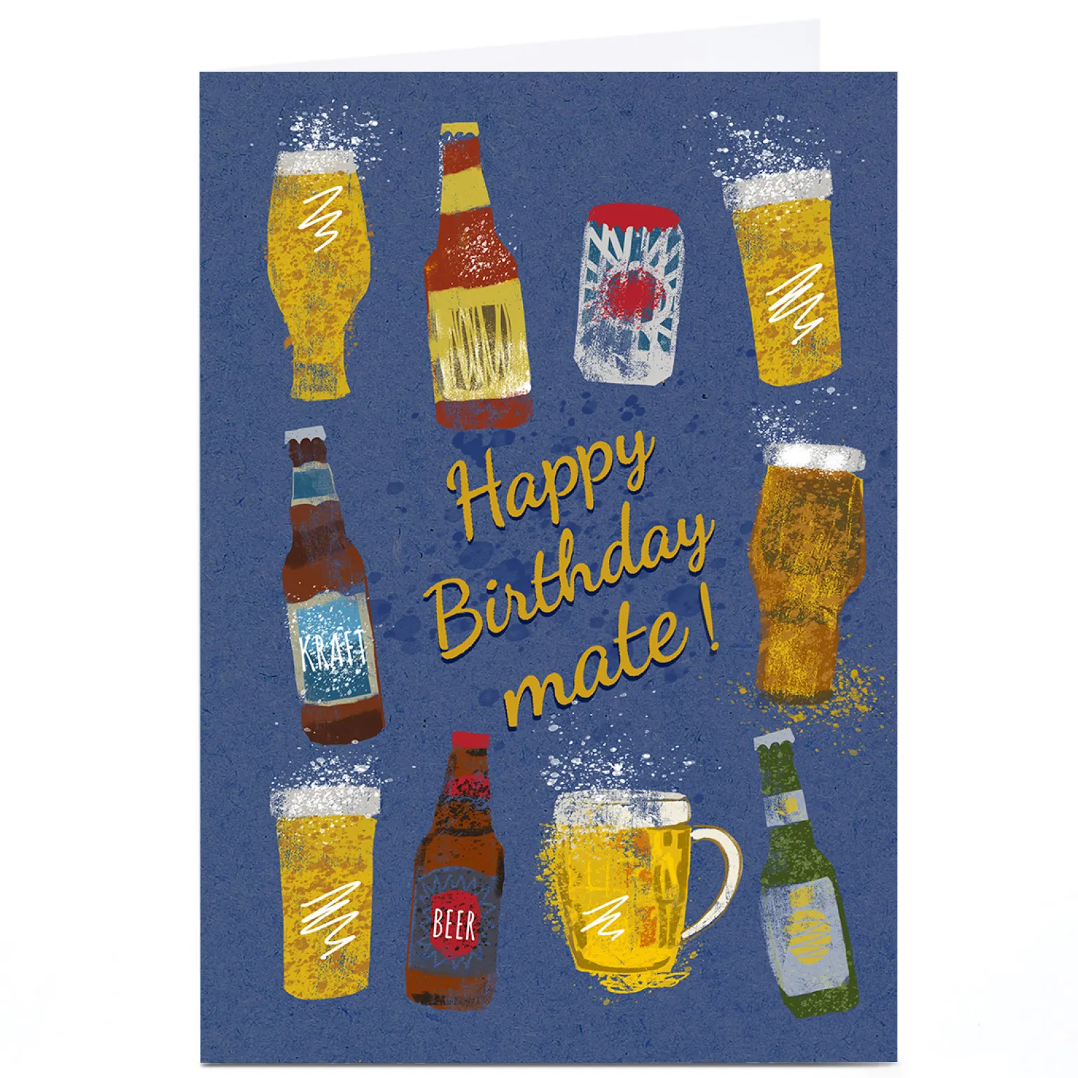 Personalised Lindsay Loves To Draw Birthday Card - Beers Mate