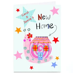 Personalised Lindsay Loves To Draw New Home Card - Cute Snail