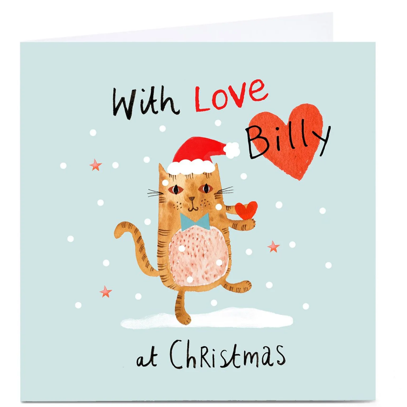 Personalised Lindsay Loves To Draw Christmas Card - With Love