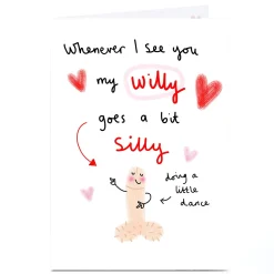 Personalised Lindsay Loves To Draw Card - Silly Willy