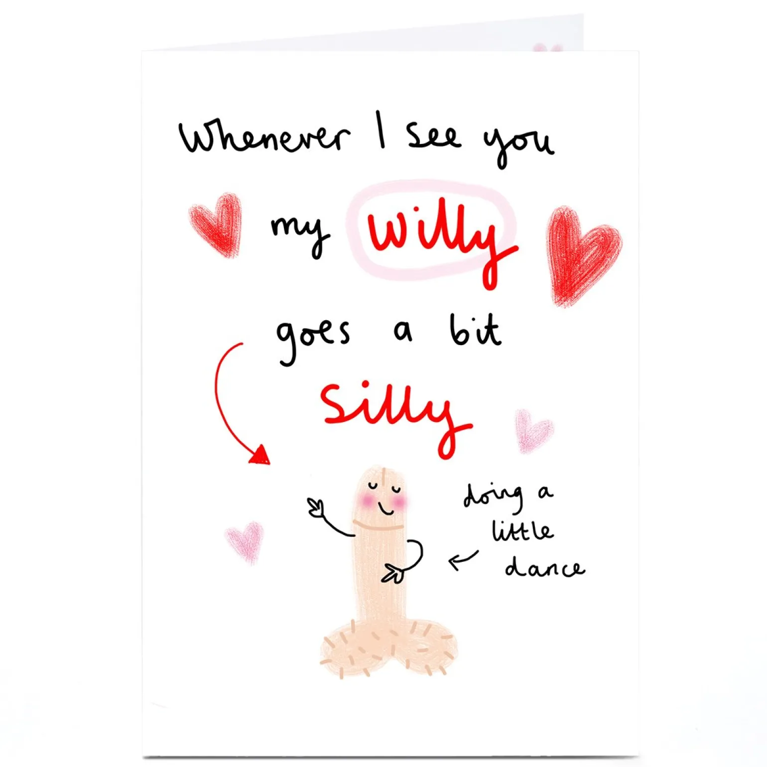 Personalised Lindsay Loves To Draw Card - Silly Willy