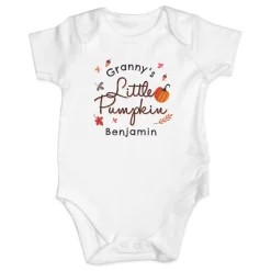 Personalised Little Pumpkin Baby Vest