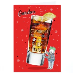 Personalised Lockdown Christmas Card - Keep Your Spirits Up