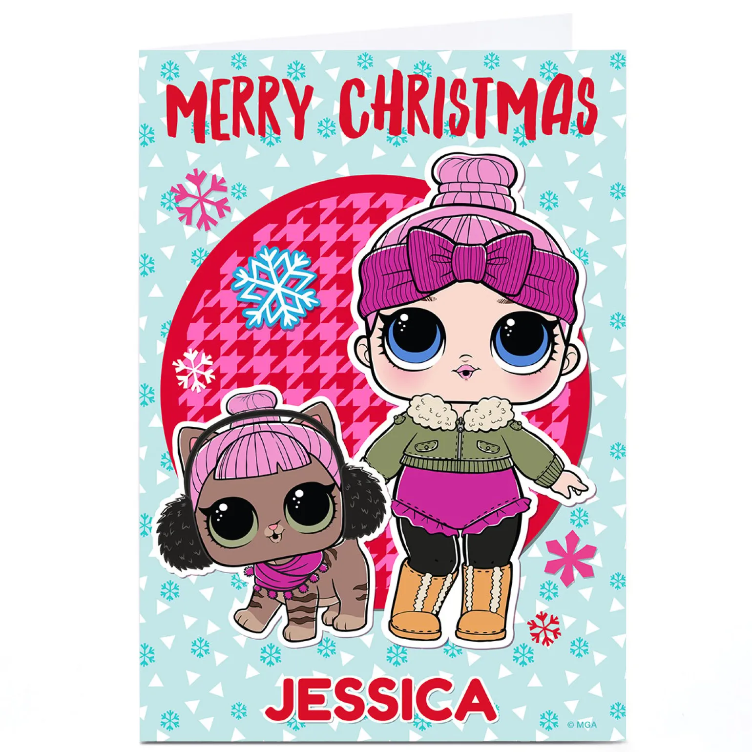 Personalised L.O.L. Surprise! Christmas Card - Name