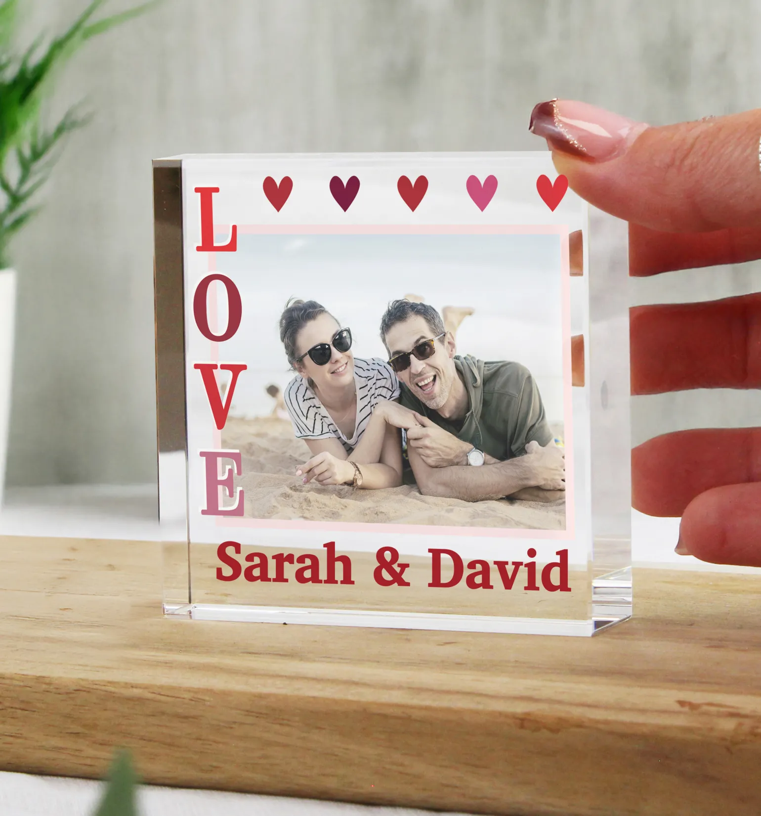 Personalised LOVE Photo Upload Crystal Token